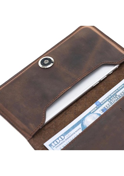 Lisbon Clutch Universal Kartlıklı Telefon Cüzdan 5.5'' K G6 Kahve modelleri