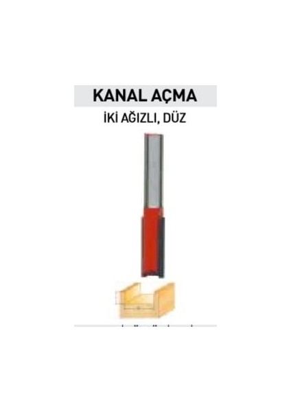 14403 Iki Ağızlı Freze Kanal Açma Bıçağı 8X8X25 mm