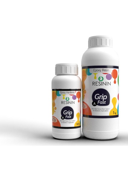 Grip Fast A + B Elektronik Kullanımı İçin Hızlı Kuruyan Epoksi Reçine 1500 g