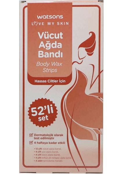 Karma Paket Hassas Cilt Ağda Bandı 52 Adet