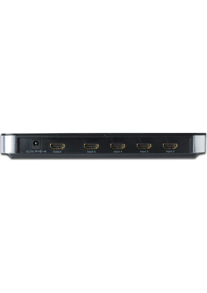 5 Port HDMI Switch, 4 Giriş (HDMI Arayüzlü Kaynak Cihaz), 1 Çıkış (HDMI Arayüzlü Görüntü Aygıtı), 1 PC Bağlantısı (USB)&lt;br&gt;Digitus HDMI Video Switch 4+1 PORT + Integrated PC Connection