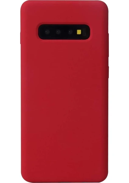 Case 4U Samsung Galaxy S10 Plus Uyumlu Kılıf Klasik Mat Renkli Yumuşak Premier Silikon Koyu Mor