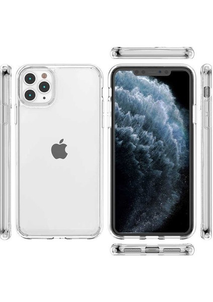 Apple iPhone 11 Pro Kılıf Coss Şeffaf Sert Kapak + Nano Glass Şeffaf