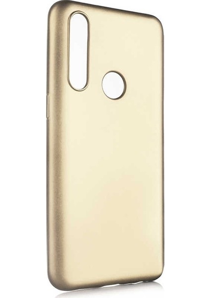 Oppo A31 Kılıf Premier Silikon Esnek Koruma + Nano Glass Gold