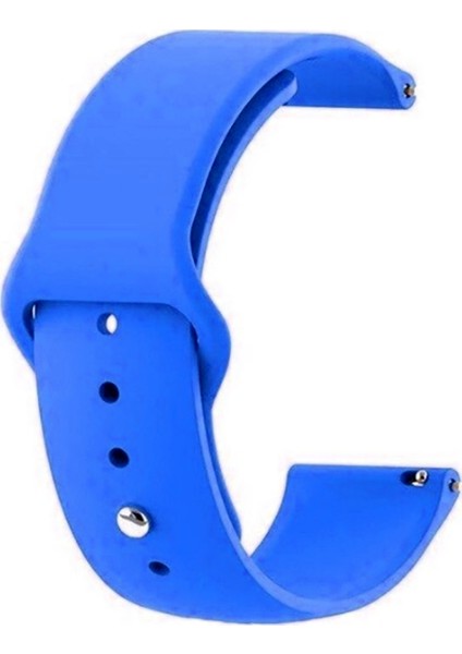 Amazfit Pace 46 mm Kordon Mat Düz Renkli Silikon Mavi