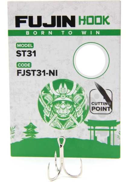 ST31 Nickel Üçlü Maket Balık İğnesi