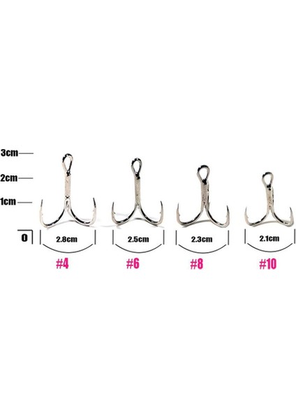 ST31 Nickel Üçlü Maket Balık İğnesi modelleri