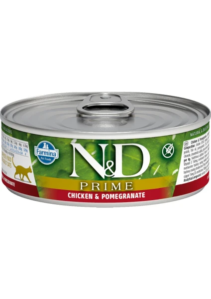 N&d Tahılsız Tavuk & Nar Kedi Konservesi 80 gr