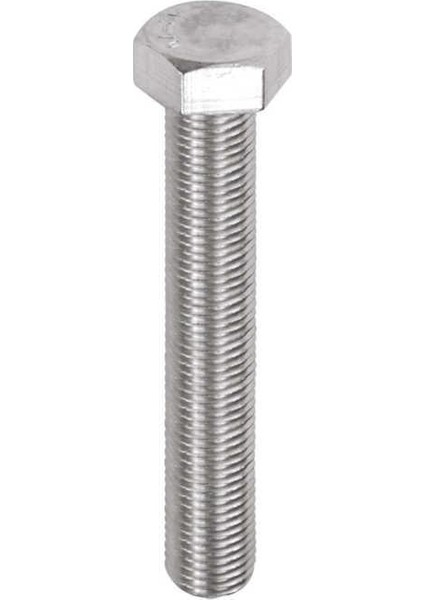 Çelik Civata Altı Köşe 6 x 70 mm 8.8 Tam Paso 933 Beyaz 20'li