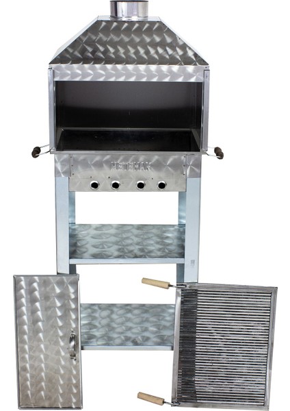 Mth-83 Davlumbazlı Bacalı Maltız Izgaralı Mangal