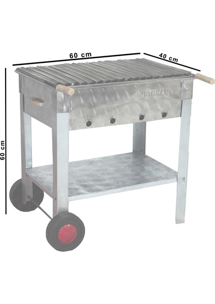 MTH-121 Lama Izgaralı Mangal 2 Tekerlekli