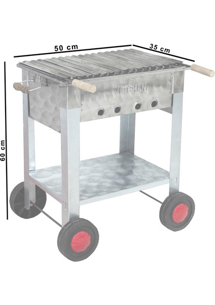 MTH-161 Lama Izgaralı Mangal 4 Tekerlekli fırsatları