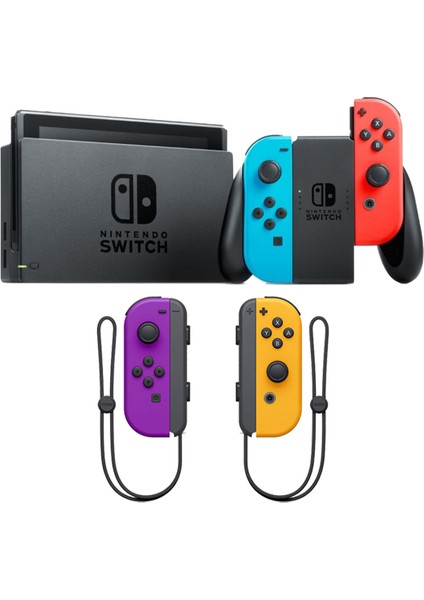 Neon Konsol ve Turuncu Mor Joycon