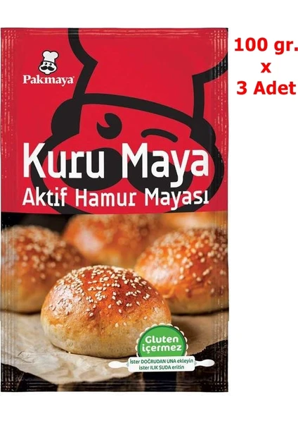 Aktif Hamur Mayası 100 gr x 3 Adet