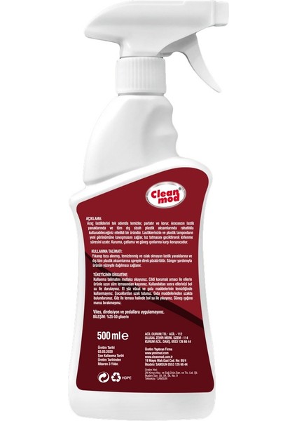 Cleanmod Oto Lastik ve Tampon Parlatıcı