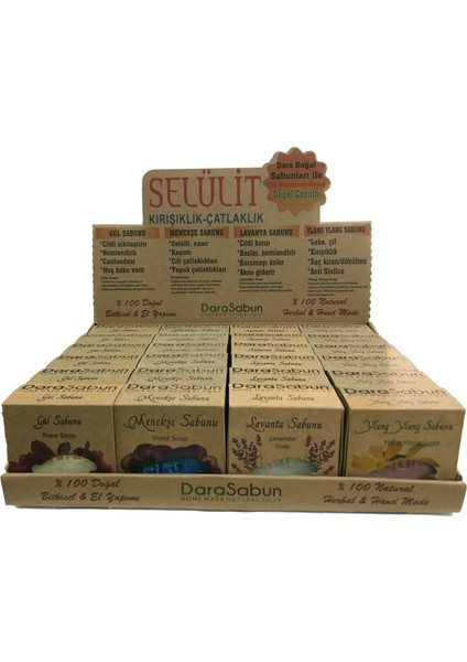 Banyo Sabunu Seti 24'lü - Gül - Menekşe - Lavanta - Ylang Ylang