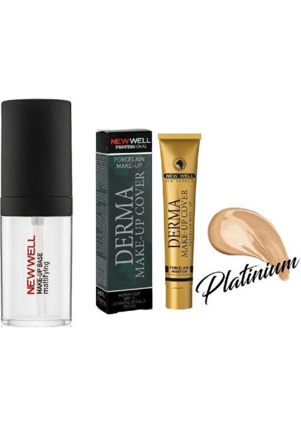 Matifying Makyaj Bazı 30 Ml+Derma Yoğun Kapatıcı Fondöten 05 Platinum