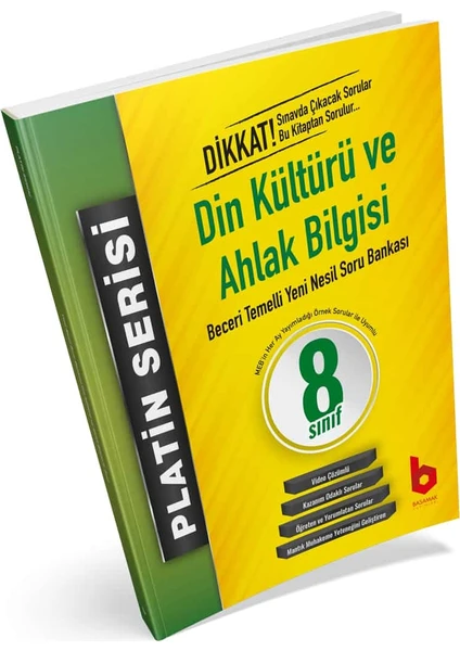 Basamak Yayınları LGS 8.Sınıf Platin Serisi Din Kültürü ve Ahlak Bilgisi Yeni Nesil Soru Bankası