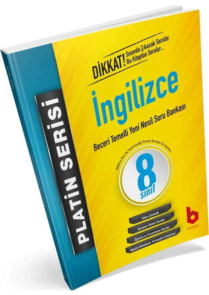 Basamak Yayınları LGS 8.Sınıf Platin Serisi Ingilizce Yeni Nesil Soru Bankası