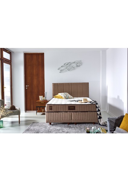 Niron Comfort Yatak Lüks Yumuşak Saten Kumaşlı 150 x 200 Cm Çift Kişilik Çift Taraflı Yaylı