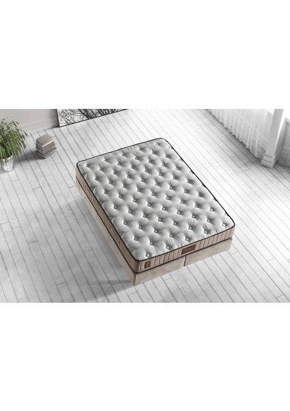 Niron Comfort Yatak Lüks Yumuşak Saten Kumaşlı 150 x 200 Cm Çift Kişilik Çift Taraflı Yaylı