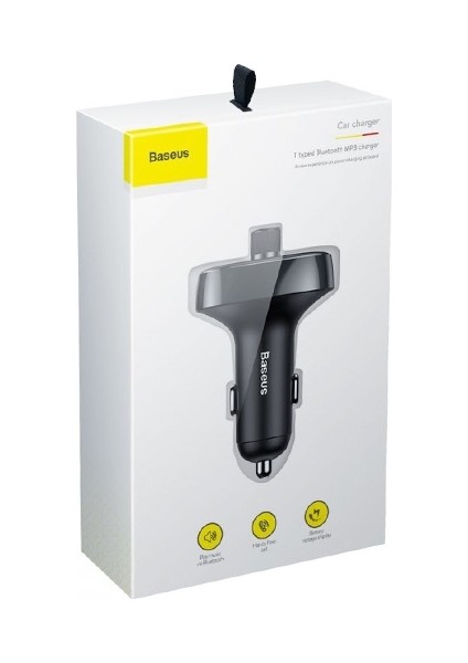 T Typed S-09 Bluetooth Fm Transmitter Çift Araç Şarj Aleti CALL-TM01