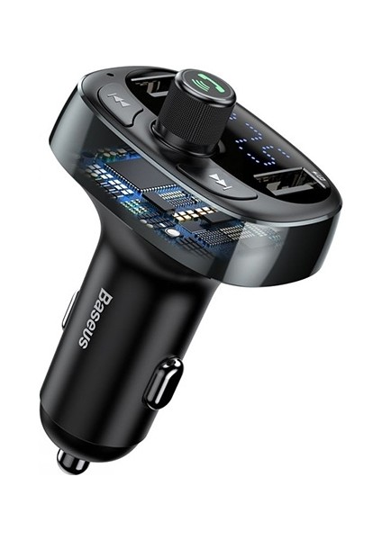 T Typed S-09 Bluetooth Fm Transmitter Çift Araç Şarj Aleti CALL-TM0A