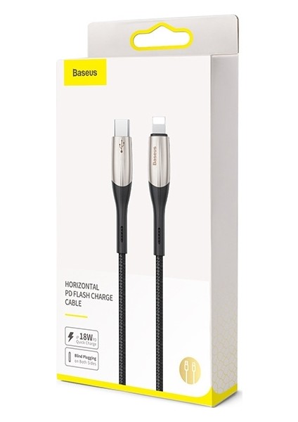 PD18W Horizontal USB Type-C To Lightning Hızlı Şarj Kablo