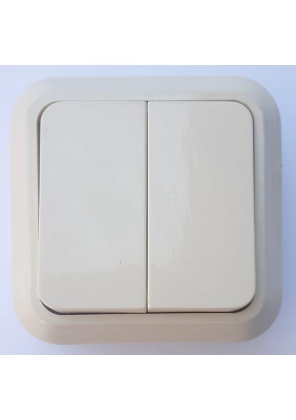 Sıva Üstü Komitatör Ikili Anahtar Krem