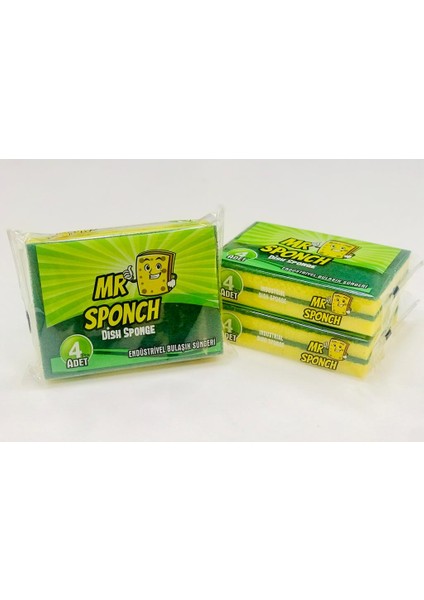 Mr.sponch 4'lü Endüstriyel Sünger