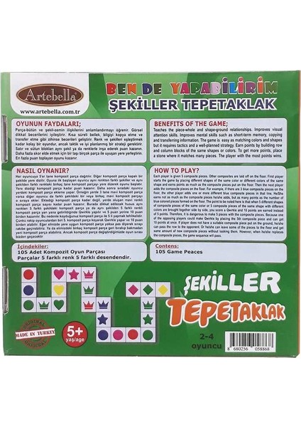 Tepetaklak Şekiller Oyunu modelleri