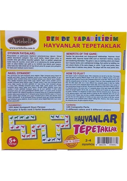 Tepetaklak Hayvanlar Oyunu modelleri