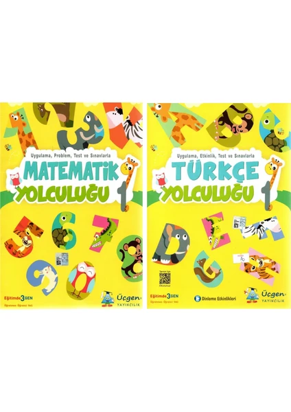 Üçgen Yayıncılık 1. Sınıf 2. Dönem Matematik + Türkçe Yolculuğu 2 Kitap