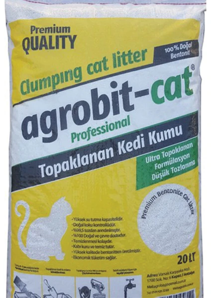 Cat Doğal Bentonit Kokusuz Kedi Kumu 20 Lt