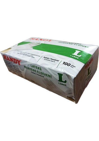 Lateks Pudralı Eldiven Large 100'lü