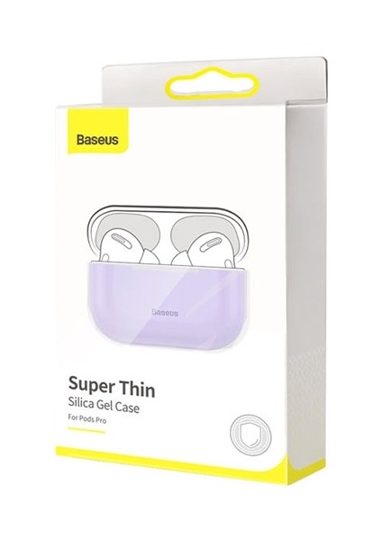 Super Thin Silica Gel Apple AirPods Pro İnce Silikon Kılıf WIAPPOD-ABZ0S - Mor