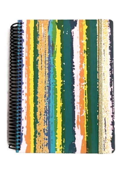 Glitter 17 x 24 100 Yaprak Kareli Spiralli Sert Kapak Defter