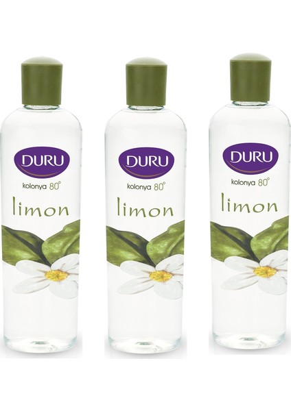 Limon Kolonya Pet Şişe 80 Derece 3'lü 400 ml