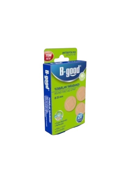Yuvarlak Yara Bandı 25mm 20 Adet Suya Dayanıklı