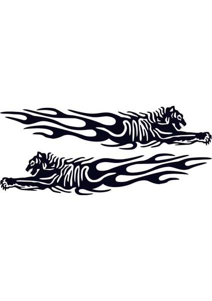 Kaplan-Alev Sticker 25 x 5 cm Siyah