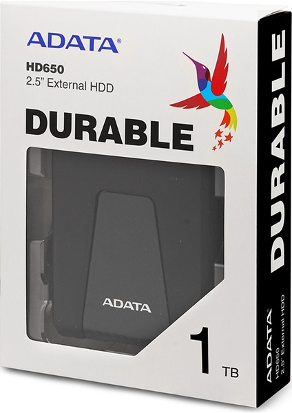 2TB 2,5" HD650 Darbeye Dayanıklı USB 3.1 Taşınabilir Disk Siyah