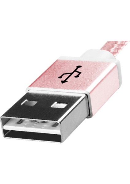Micro USB 1MT. Şarj Kablosu Rose Gold Alüminyum (android)
