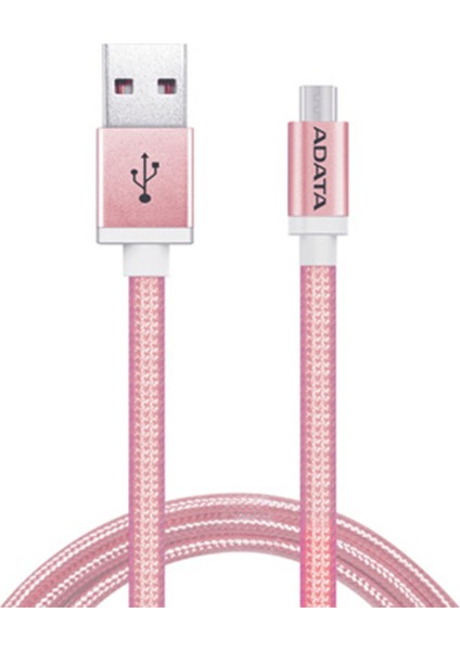 Micro USB 1MT. Şarj Kablosu Rose Gold Alüminyum (android)