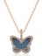Gümüş Mavi Kelebek Bayan Kolye 1