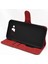 Apple iPhone 11 Pro Max Kılıf Spor Cüzdan Kumaş Kredi Kartı Para Bölme Standlı Kırmızı 3