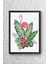 Lyn Home Yeşil Yaprak Flamingo Çerçeveli Poster Tablo 23,5 x 33,5 cm 1