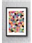 Renkli Geo Desenler Çerçeveli Poster Tablo 23,5 x 33,5 cm 1