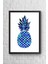 Mavi Mozaik Ananas Çerçeveli Poster Tablo 23,5 x 33,5 cm 1