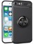 Apple iPhone 7 Plus Kılıf Yüzüklü Standlı Metal Araç Tutuculu Ravel Silikon Siyah 1