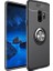 Samsung S9 Plus Kılıf Silikon Yüzüklü Standlı Metal Araç Tutuculu Ravel Tpu Siyah 1